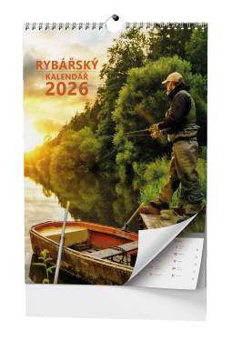 Nástěnný kalendář 2026 Baloušek - Rybářský kalendář
