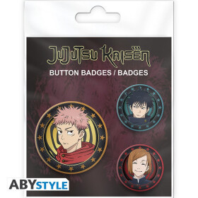 Jujutsu Kaisen Set odznáčků Yuji, Megumi & Nobara