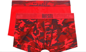 Pánské boxerky 2ks 00SMKX 0WCAS E5860 červená Diesel červená černá