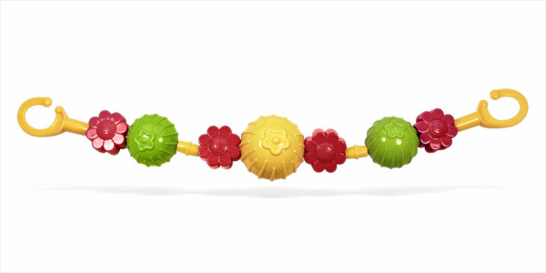 Řetěz/zábrana koule/kytičky plast 41cm 0m+