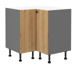 Spodní rohová skříňka Ava 90x90 DN 1F BB Barva korpusu: Antracit, Barva dvířek: Dub Artisan