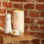 Räder Porcelánová stolní lampa Flower, bílá barva, porcelán