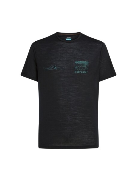 ICEBREAKER Mens 125 Cool-Lite Sphe SS Tee Trail, Black velikost: M