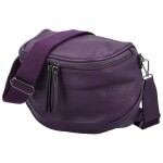 Stylová dámská koženková kabelko-ledvinka Ergitta Newa, tmavě fialová