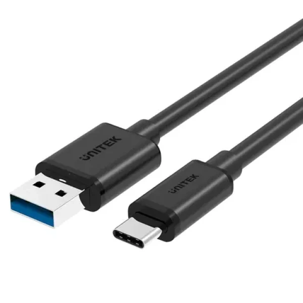 Unitek USB-A - USB-C černá / Kabel USB-C / USB 3.2 Gen 1 / 5 Gbit/s / 1 m (Y-C474BK+)