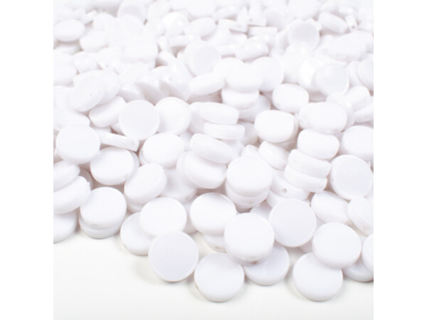 Plastové korálky bílé, 500ks