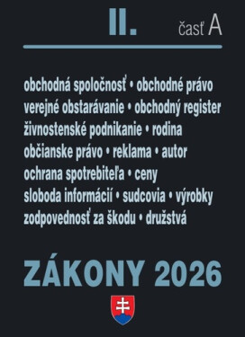 Zákony II A 2026 - Obchodné a občianske právo