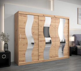 Šatní skříň Abi Se Barva korpusu: Dub artisan, Rozměry: 250 cm, Dveře: Dub artisan