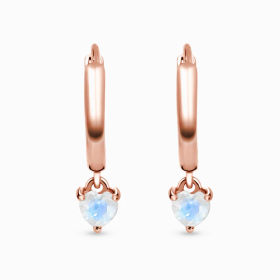Royal Fashion náušnice 18k zlato Vermeil MOON-ED-11-ROSEGOLD