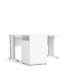 Rohový kancelářský stůl Prima 80400/44 bílý/bílé nohy
