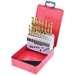 KS Tools 330.4610 3304610 HSS TIN-TIP sada spirálových vrtáku do kovu 1 mm, 1.5 mm, 2 mm, 2.5 mm, 3 mm, 3.5 mm, 4 mm, 4.5 mm, 5 mm, 5.5 mm, 6 mm, 6.5 mm, 7 mm,