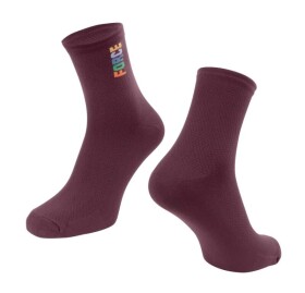 Ponožky FORCE COLOUR krátké, vínové (Barva vínová, velikost S/M)