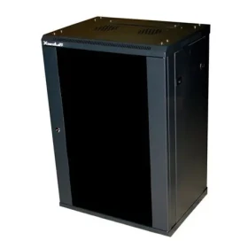 XtendLan Nástěnný rozvaděč 12U černý / Nástěnný rozvaděč / 19" / 600x450 mm / skleněné dveře / jednodílný (WS-12U-64-BLACK)