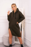Dlouhá tunika s kapucí 18784 khaki - Kesi UNI