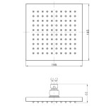 SAPHO - Hlavová sprcha, 195x195, zlato SF316