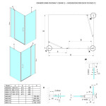 GELCO LORO Sprchové dveře do niky 900 s pevnou částí, čiré sklo, GN4690 GN4690