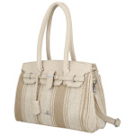 Stylová dámská koženková kabelka do ruky Irma, taupe