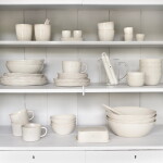 Bastion Collections Keramická máslenka June Clay, krémová barva, keramika