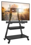 Perlegear PGFS08-US černá / Podlahový držák pro TV / 43-80" / VESA 200x100-600x400 / nosnost 60 kg (PGFS08-US)