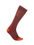 Pánské merino lyžařské ponožky ICEBREAKER Mens Ski+ Light OTC, Port/Blaze/Cedar Wood velikost: 44,5-46,5 (L)