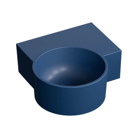 OMNIRES - OVO M+ umyvadlo na desku/závěsné - pravé, 33 x 34 cm, midnight blue mat; OVO335UWPMB