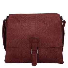 Dámská crossbody kabelka s hadím vzorem Geina, vínově červená