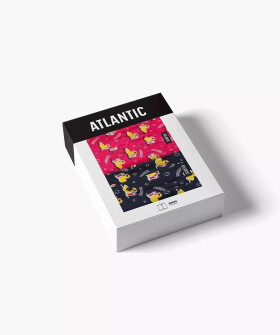 Boxerky Atlantic 2MBH-007 A'2 M-2XL námořnická růžová-navy XXL