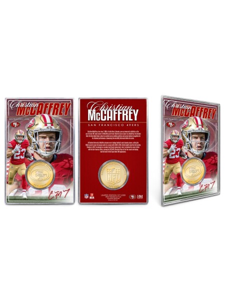 Mince San Francisco 49ers NFL Christian McCaffrey Acrylic Bronze Coin Card