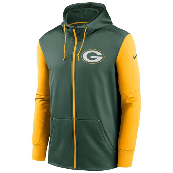 Nike Pánská bunda Green Bay Packers NFL Two-Tone Therma Full-Zip Hoodie Velikost: S