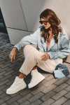 Zateplené kožené tenisky se zipem Big Star MM274624 bílé 38