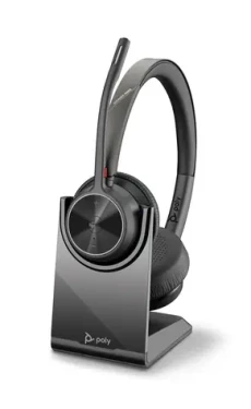 Poly Voyager 4320-M černá / Bezdrátová náhlavní souprava / mikrofon / dvě sluchátka / Bluetooth 5.1 / USB-C / MS Teams (77Z32AA)