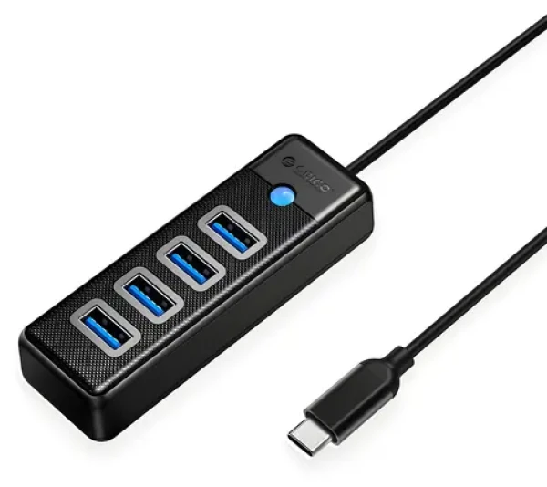Orico PW4U-C3 černá / USB hub / 4x USB-A 3.0 / kabel 1 m