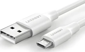Ugreen 60143 USB-A - Micro USB 2 m bílá / Kabel USB / 2.0 (60143)