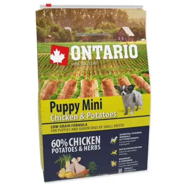 Ontario Puppy Mini Chicken Potatoes 2.25kg / Granule pro štěňata (214-10035)