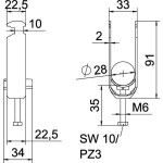 OBO Bettermann 6479308 U-stojina (d x š x v) 6 m x 70.00 mm x 50.00 mm 1 ks šedá