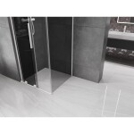 MEXEN/S - Velar L sprchový kout, posuvné dveře 90 x 90, grafit, bílá 871-090-090-43-20