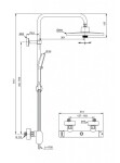 IDEAL STANDARD - CeraFlow T25+ Sprchový set s baterií, průměr 26 cm, 2 proudy, chrom A8484AA