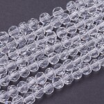 Broušené korálky - čiré - ∅ 4 mm - 10 ks