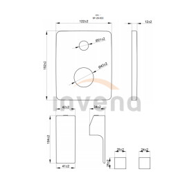 INVENA - 2-cestná nástěnná baterie NYKS BP-28-002-A