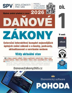 Daňové zákony 2026 (Díl 1.)