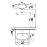 Mereo Keramické umyvadlo Regino, s otvorem pro baterii 60 cm (VSD60NA H8107930001042