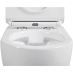 CERANO - WC závěsné Dure, Rimless - bezokrajové splachování + Slim/SoftClose sedátko - bílá lesklá - 51x35 CER-650938