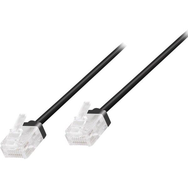 LogiLink CQ3103U RJ45 síťové kabely, propojovací kabely CAT 6A U/UTP 15.00 m černá extrémně tenký , flexibilní provedení, samozhášecí, bez halogenů 1 ks