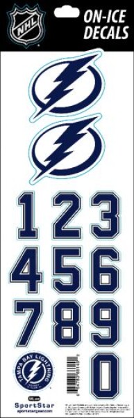 Sport Star Samolepky na helmu Tampa Bay Lightning NHL Decals Royal
