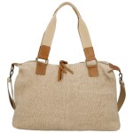 Stylová textilní kabelka na rameno Sofie, tmavě béžová