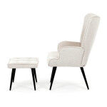 Relaxační křeslo, béžová, sametová látka, AK-303 CRM2