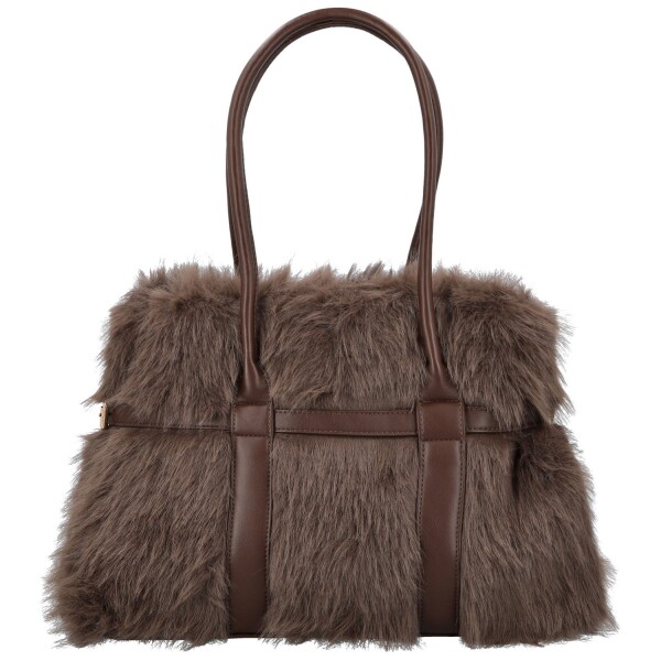 Módní dámská plyšová kabelka do ruky Pelaya, coffee