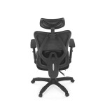 Židle kancelářská, nastavitelný podhlavník, potah černá síťovina mesh, mechanika permanent kontakt