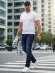 Pánské džíny slim fit navy blue FashionStreet UX4479 s33