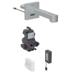 GEBERIT - Brenta Elektronický umyvadlový ventil pod omítku, bateriové napájení, easy to clean, kartáčovaná nerez 116.293.SN.1